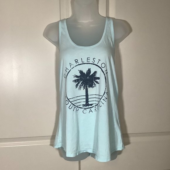 Tech Styles Sportswear Tank Top Women's Size Large Cotton Blend Racer Back Mint - Picture 1 of 7